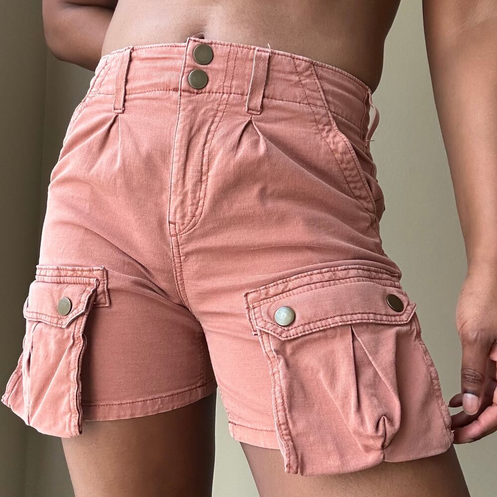 Anthropologie Pilcro Clay Cargo Bermuda Shorts Size 25